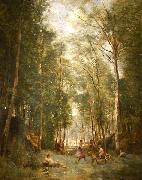 Jean-Baptiste-Camille Corot Souvenir of Marly-le-Roi oil painting artist